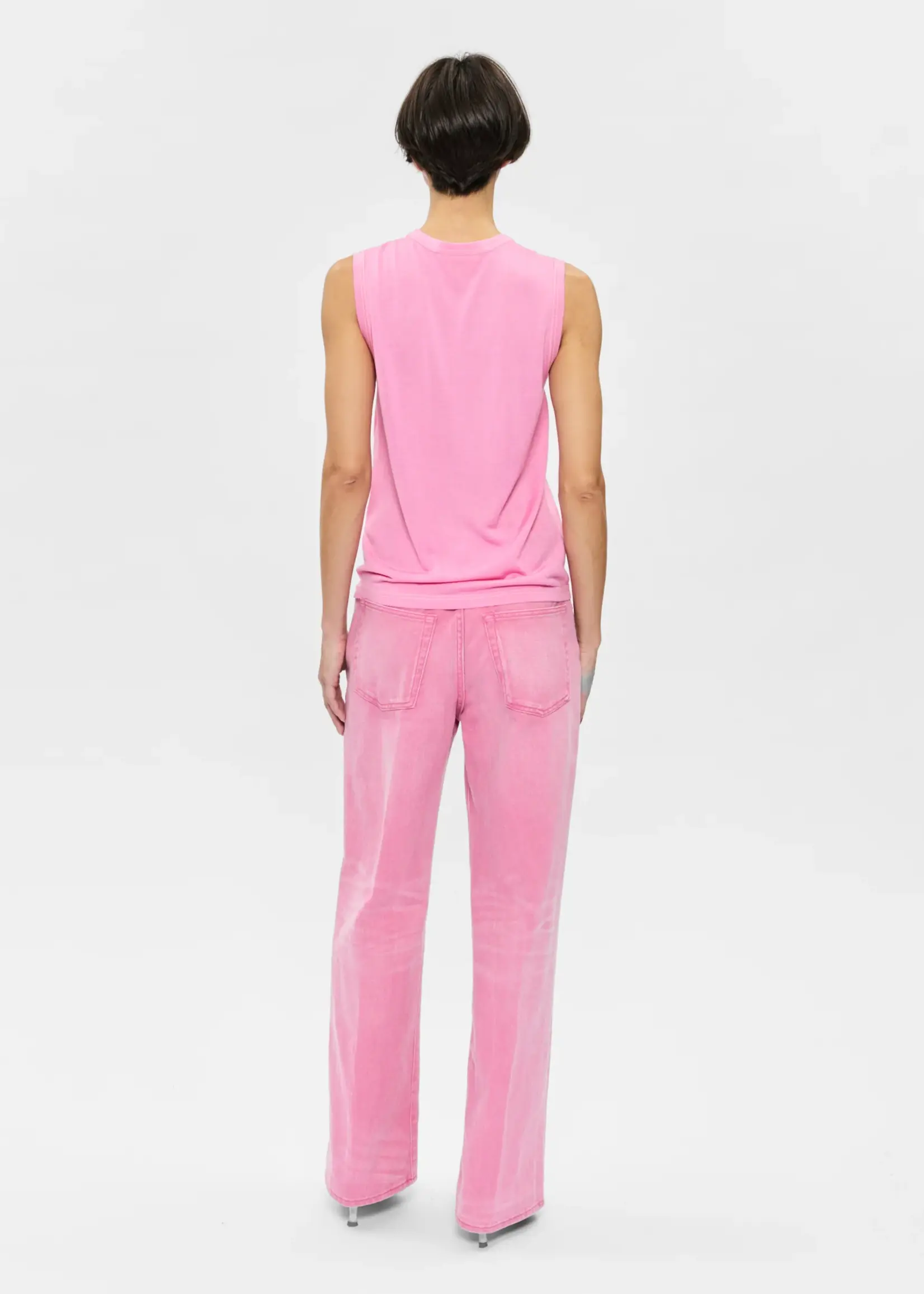 6397 Contrast Stitch Shell | Pink Panther