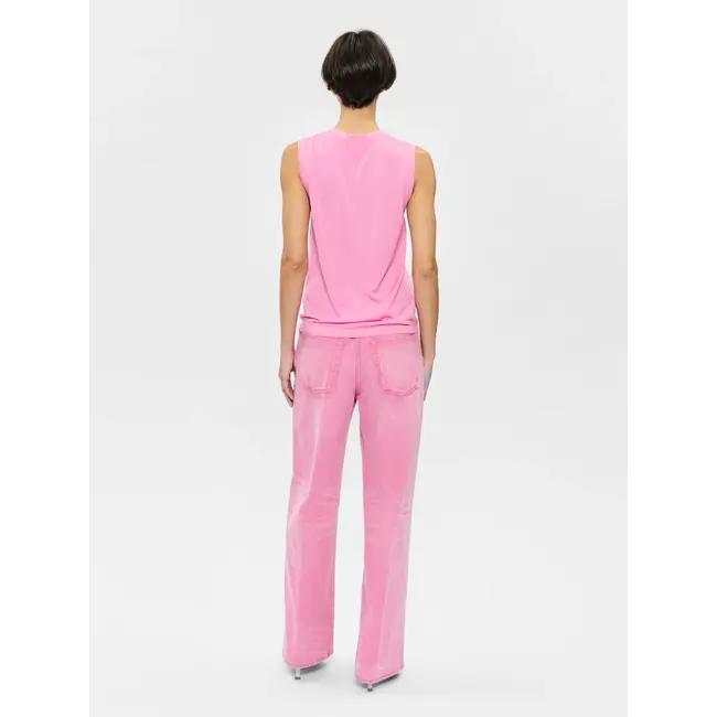 6397 Contrast Stitch Shell | Pink Panther