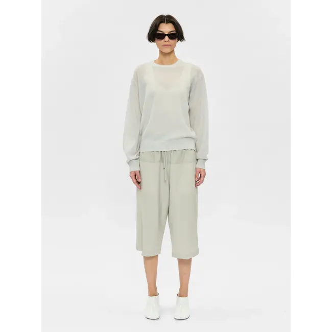 Sheer Crew Neck | Stone
