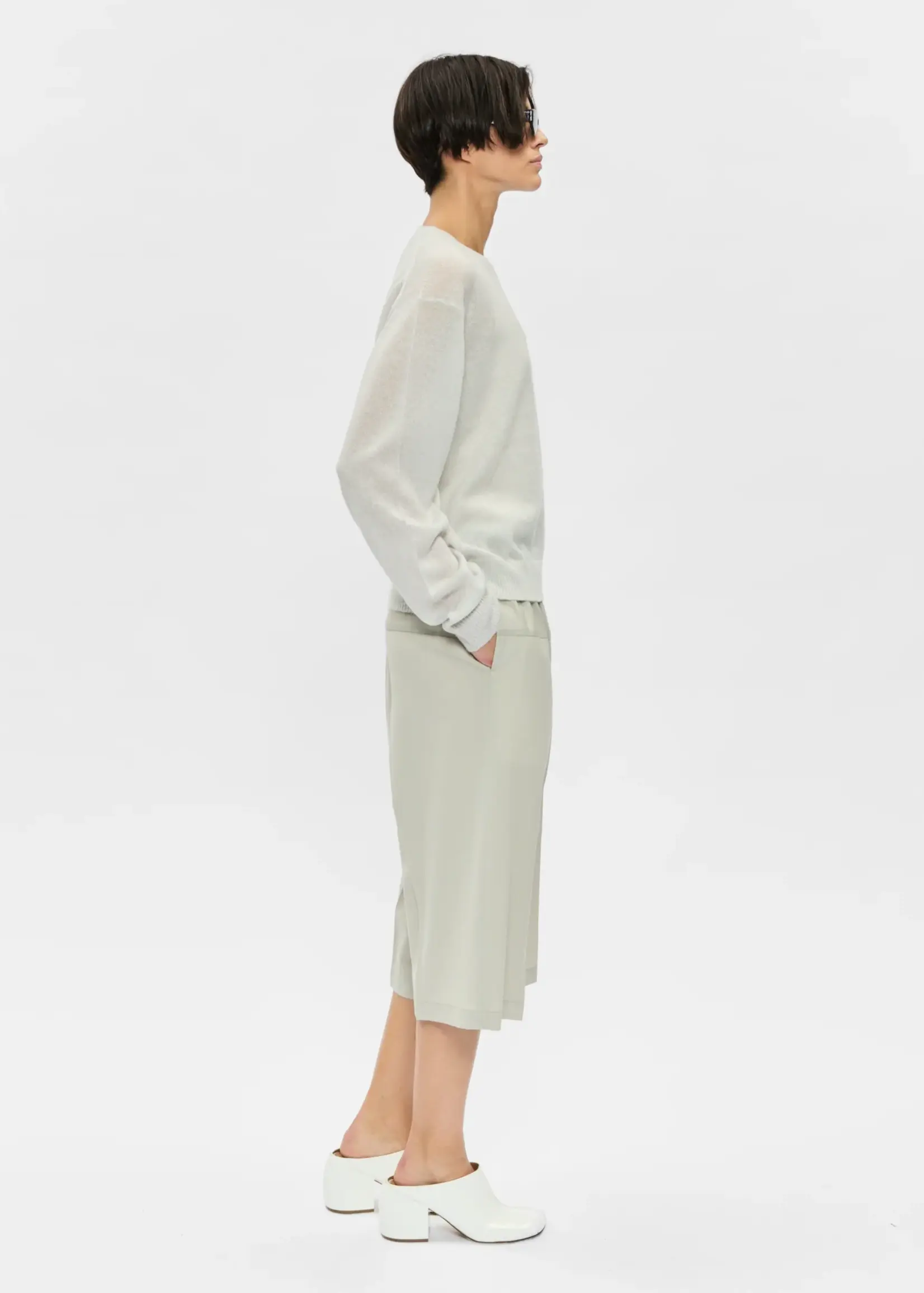 6397 Sheer Crew Neck | Stone