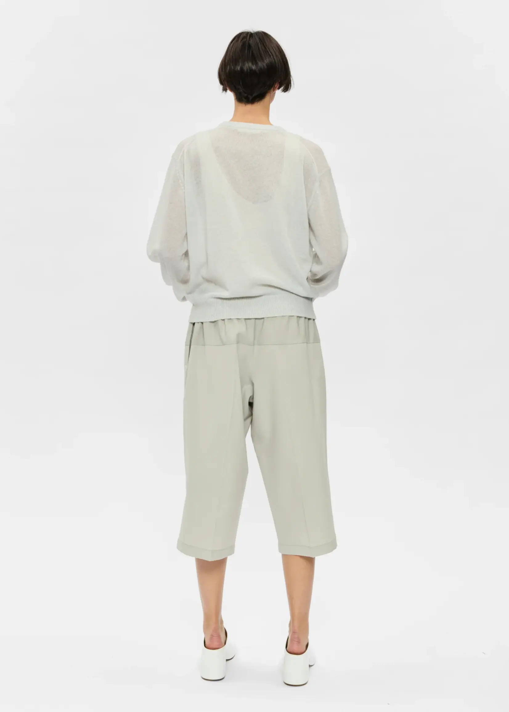 6397 Sheer Crew Neck | Stone