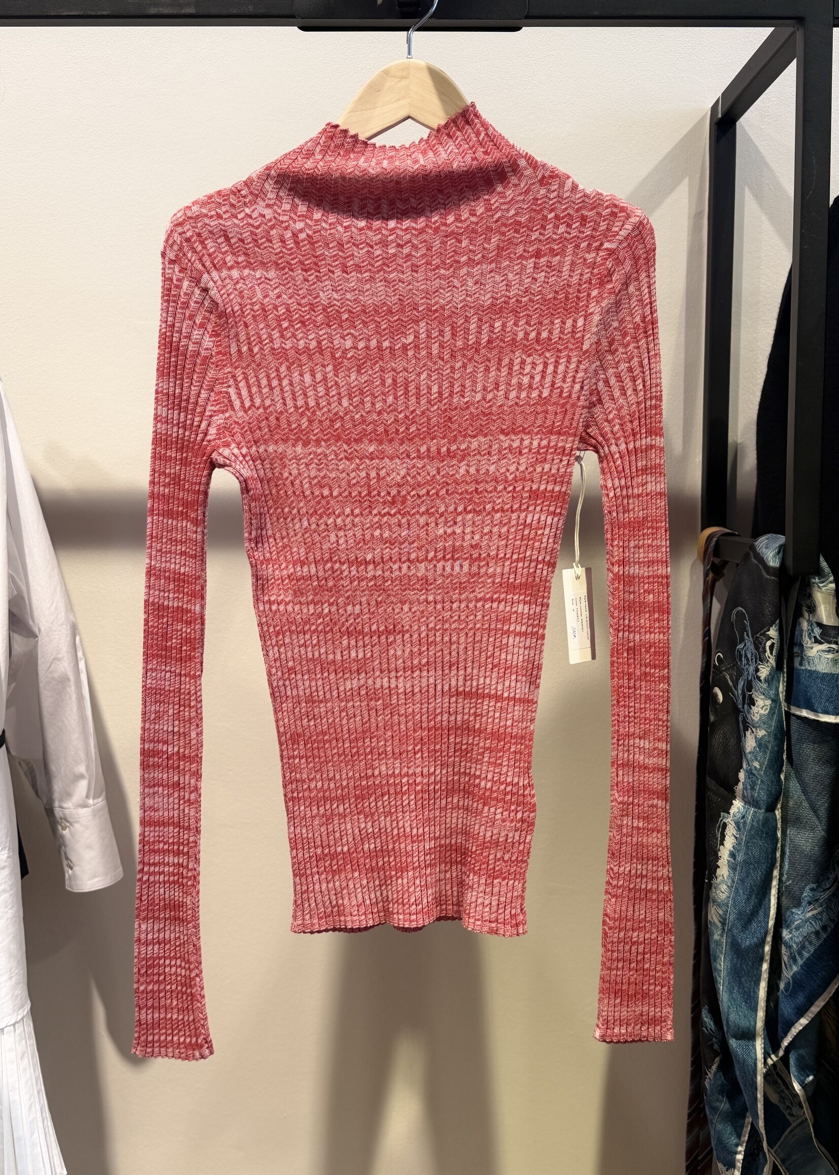 6397  Long Sleeve Mock Neck | Tomato