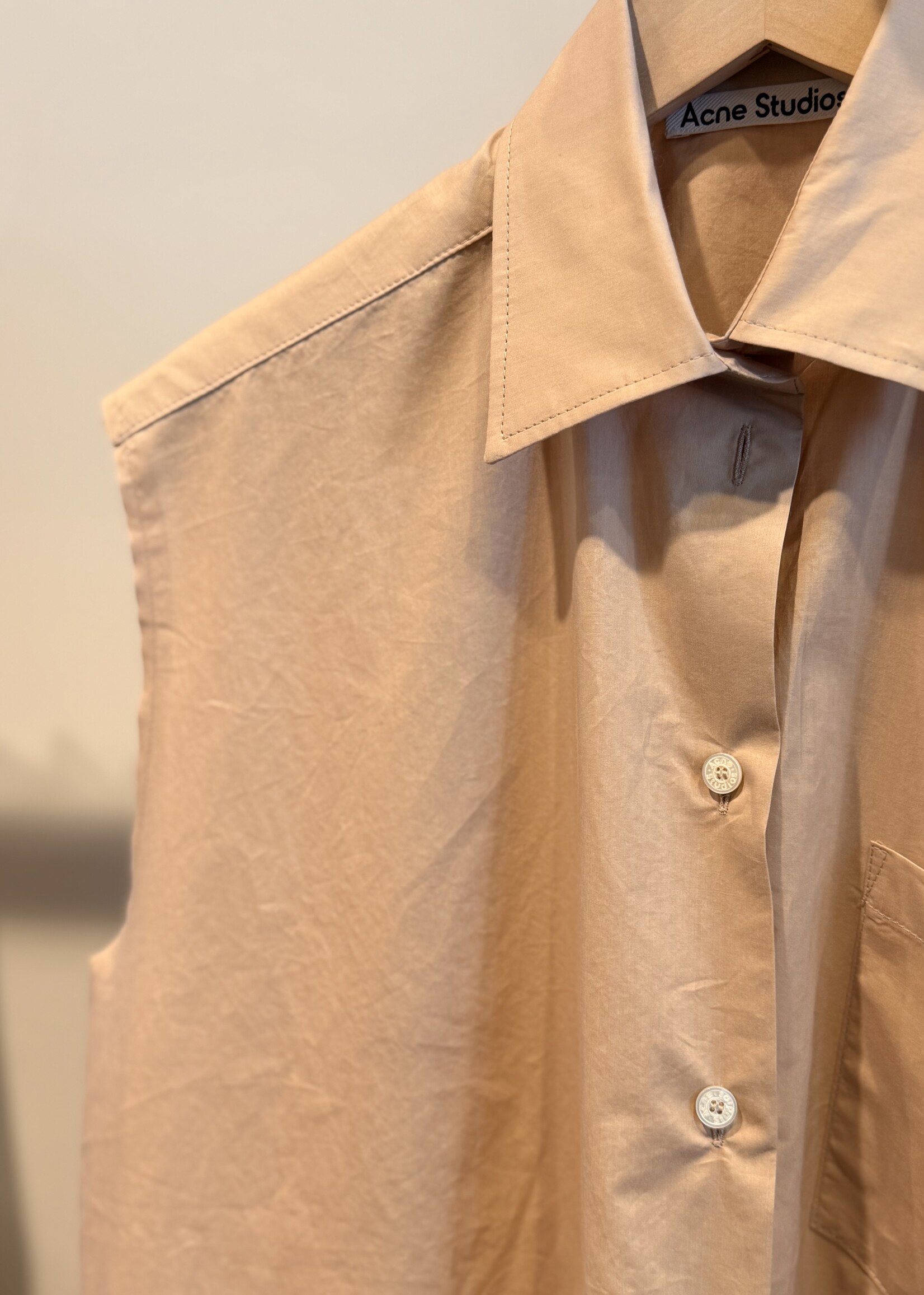 ACNE STUDIOS  Sleeveless Shirt | Powder Pink