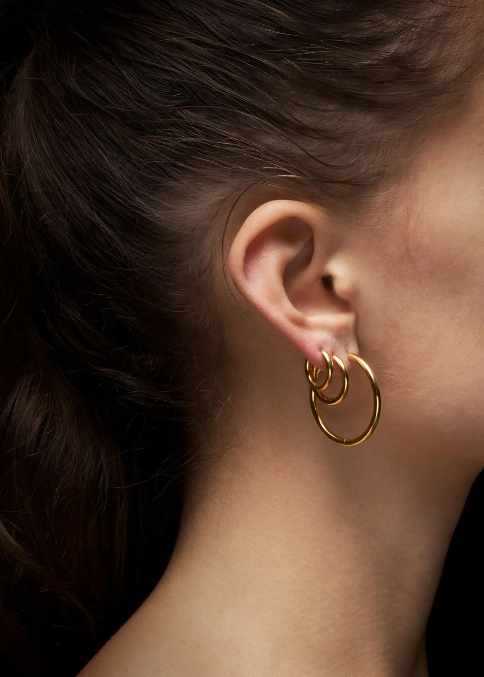 Maria Nilsdotter Maria Nilsdotter Creole Earring 30mm | Gold Plated Silver