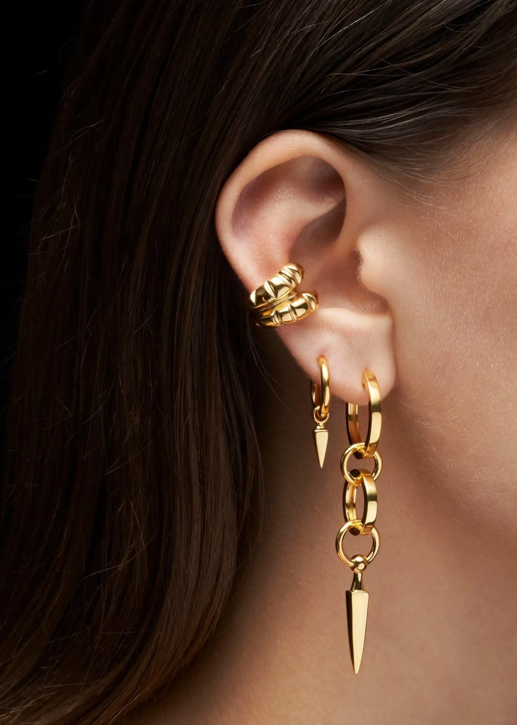 Maria Nilsdotter Maria Nilsdotter Chaos Queen Earring | Gold Plated Silver