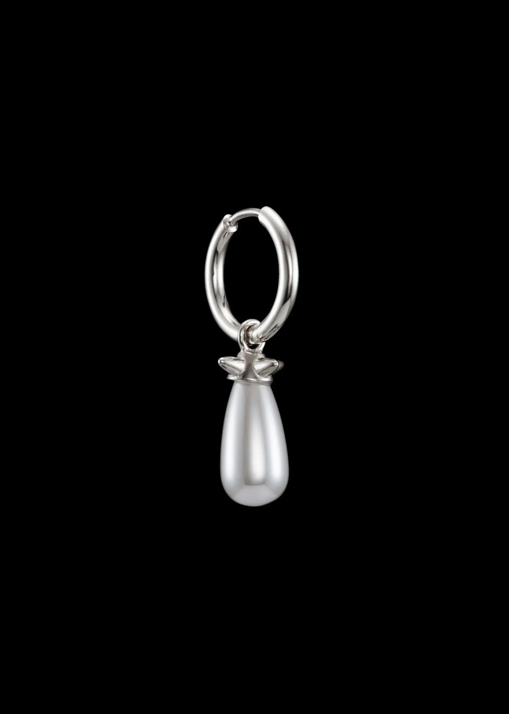 Maria Nilsdotter Maria Nilsdotter Pearl Tear Earring | Silver Glass Pearl