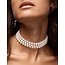 Pearl Choker 3 Strand | Silver Freshwater Pearls
