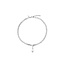 Chunky Chain Drop Pearl Necklace | Silver Glass Pearl
