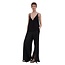 Tulip Strap Top With V Neck | Black