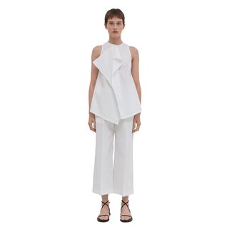 CHRISTIAN WIJNANTS Tilos Draped Sleeveless Top | White