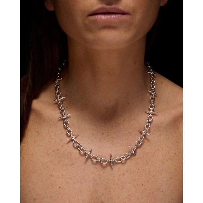Renaissance Chain Long Necklace | Silver