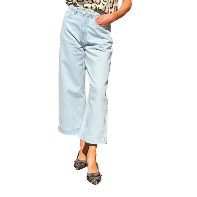 Pullosa Wide Leg Denim | Light Blue