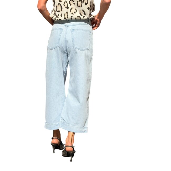 Pullosa Wide Leg Denim | Light Blue