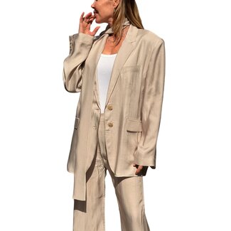 ACNE STUDIOS Acne Studios Single Breasted Suit Jacket | Beige multi