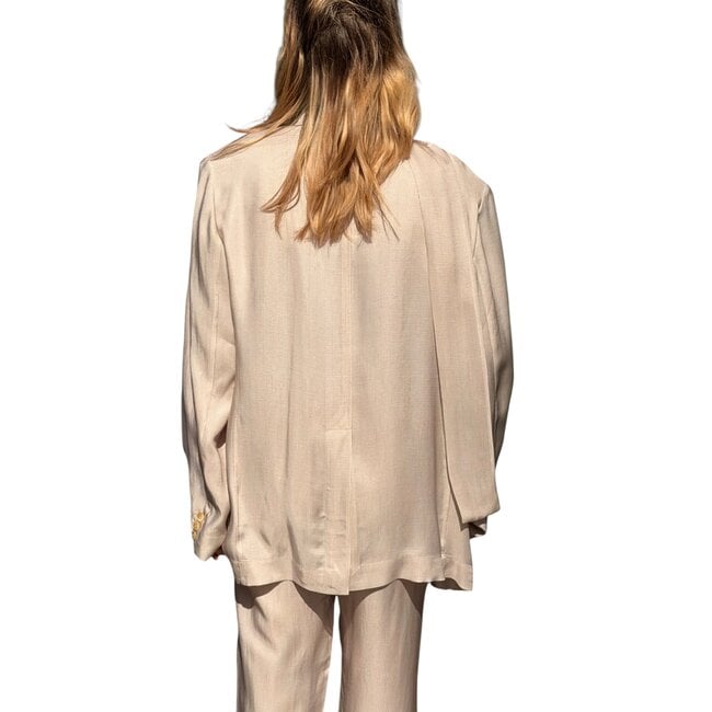 ACNE STUDIOS  Single Breasted Suit Jacket | Beige multi