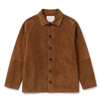 Studio Nicholson Suede Overshirt | Mustard