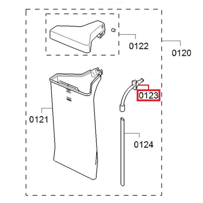 Bosch Siemens slang van melkreservoir 00637471