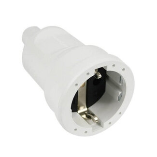 ABL Sursum Europese Netstekker, 16A, Wit, Kabelmontage, PVC Schroefaansluiting, 250V