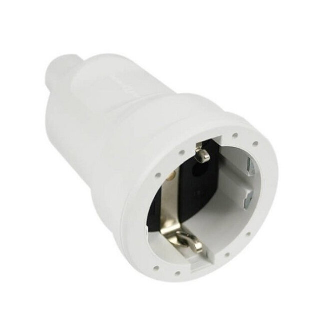 ABL Sursum Europese Netstekker, 16A, Wit, Kabelmontage, PVC Schroefaansluiting, 250V