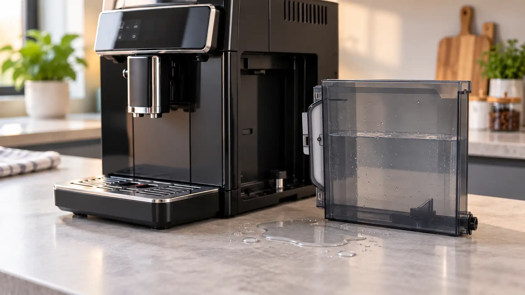 Philips koffiemachine lekt water bij reservoir