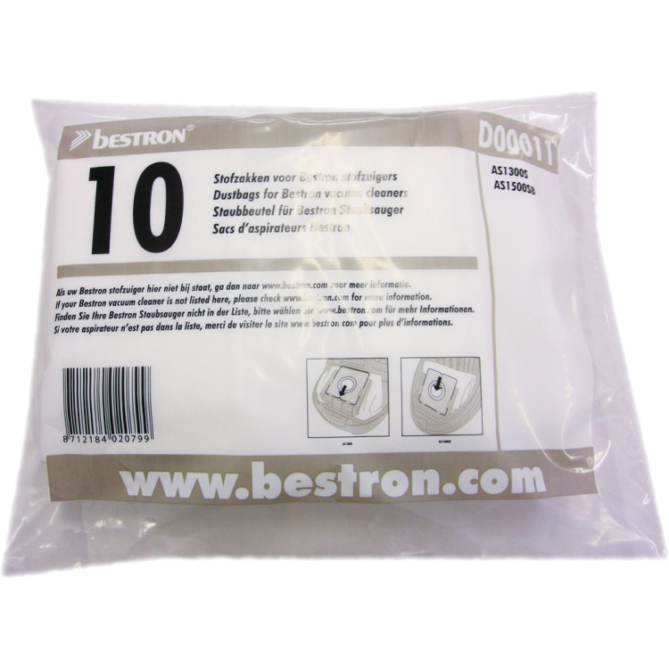 Bestron D00011 Micro Fleece stofzuigerzakken 10 stuks