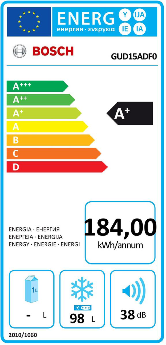 Bosch GUD15ADF0 Onderbouw vriezer