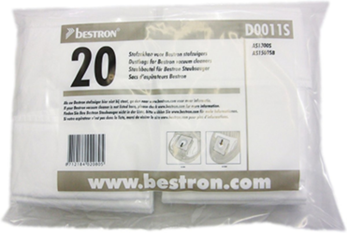Bestron D00011 Micro Fleece stofzuigerzakken 10 stuks
