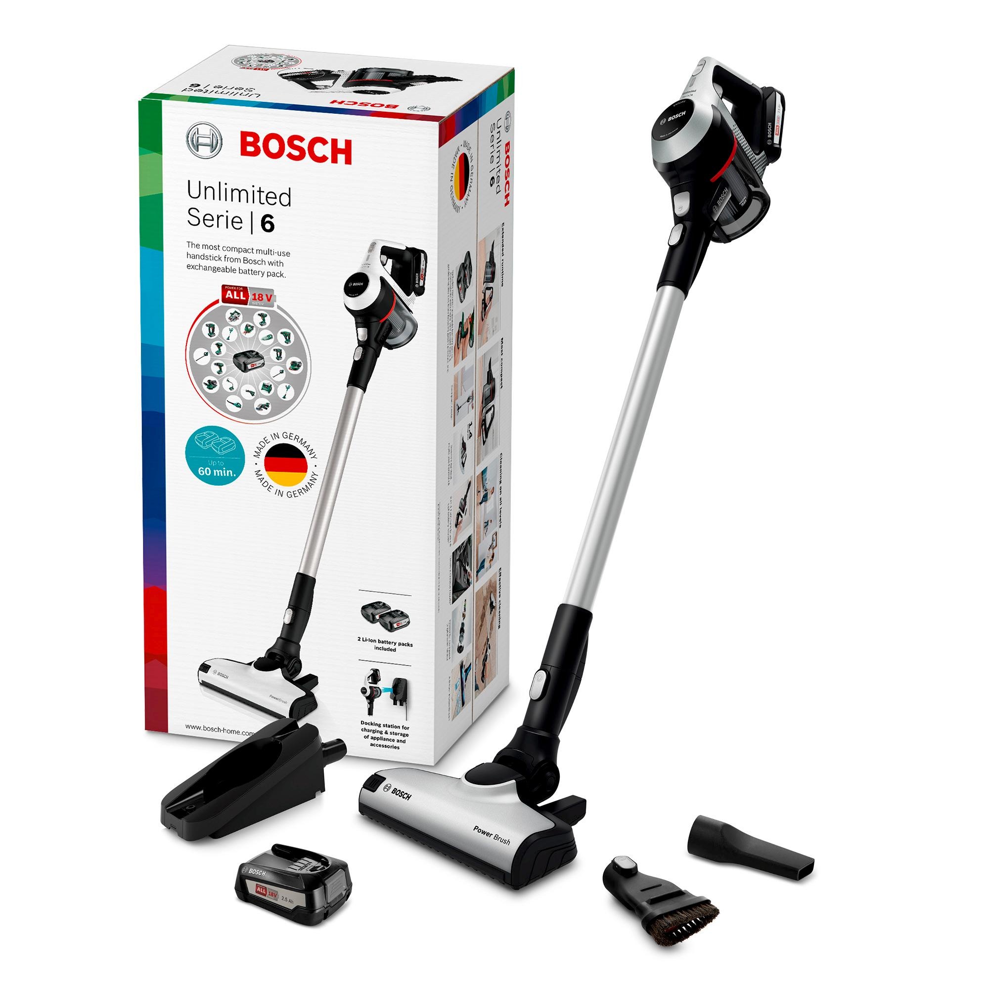 Bosch Unlimited 6 BBS612PCK - Steelstofzuiger