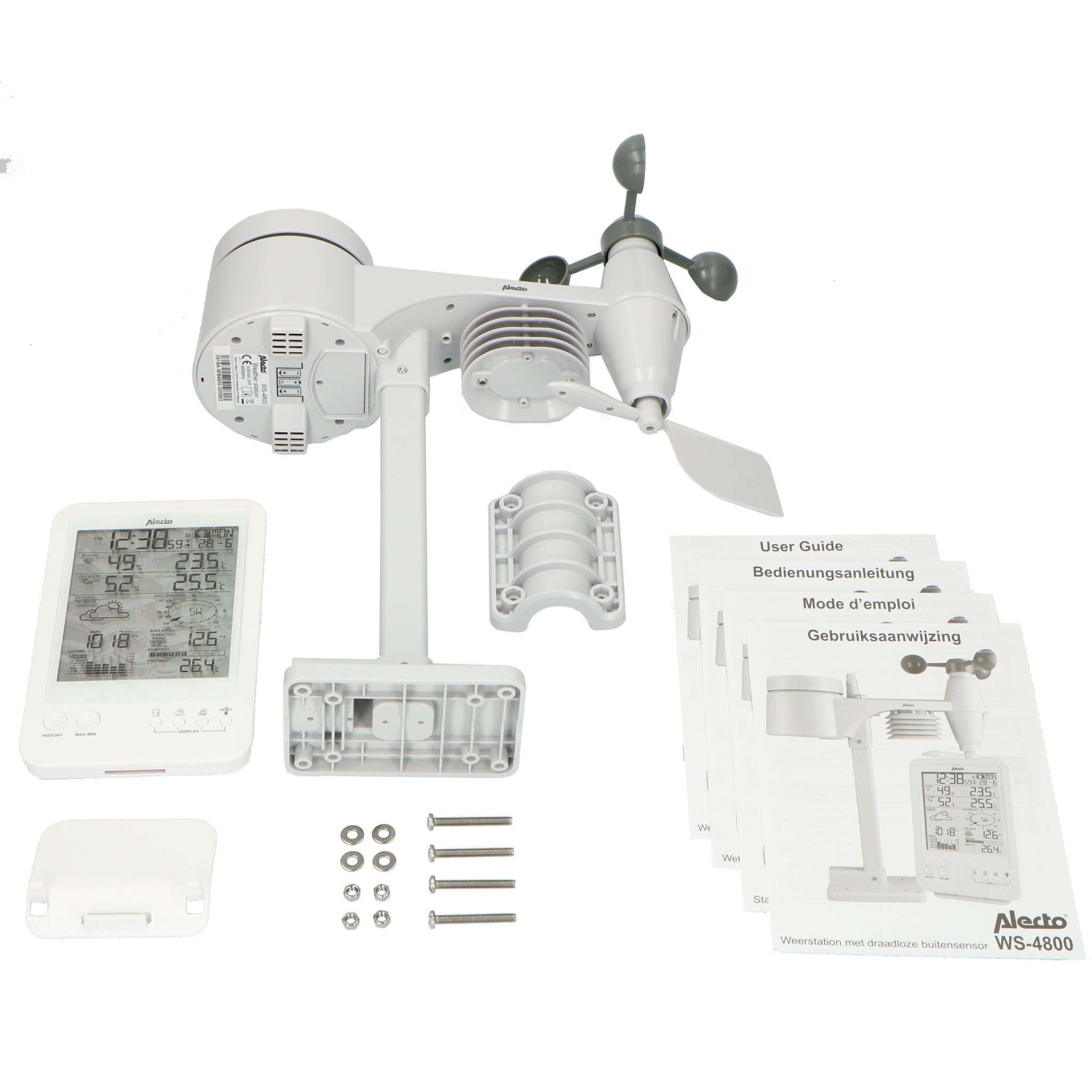 Alecto WS-4800 Professioneel weerstation met draadloze buitensensor
