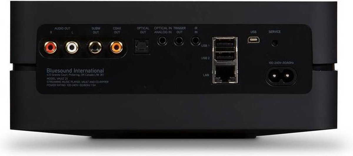 Bluesound Vault 2i Zwart Multiroom muziekstreamer - Versterker
