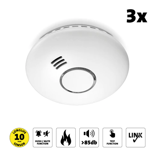 Alecto SA-43 Rook + hitte melder (3 Pack) - Rookmelder