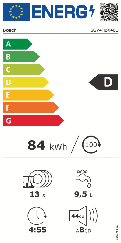 Bosch SGV4HBX40E - Inbouw vaatwasser