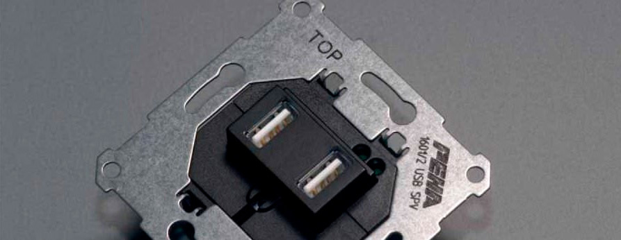 Fyearfly Bewegliche USB-Steckdose, 5-V-Dual-USB-Schnellladesteckdose,  USB-Schiebesteckdose, Für Sideboard-Schranksteckdose 110–250 V