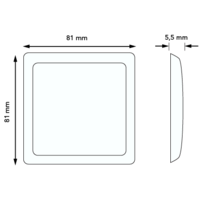 PEHA afdekraam 1-voudig Standard levend wit (80.671.02)