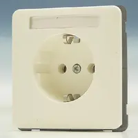 PEHA wandcontactdoos randaarde met tekstveld Standard wit glans (80.6511.02 NA)