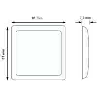 PEHA afdekraam 1-voudig Standard Inline levend wit (80.571.02)
