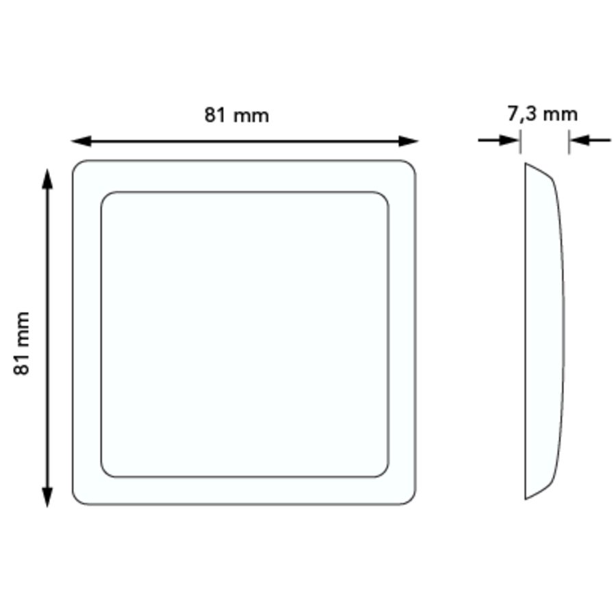 PEHA afdekraam 1-voudig Standard Inline levend wit (80.571.02)