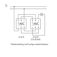 PEHA wisselschakelaar 2-polig (616/2)