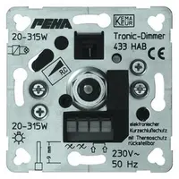 PEHA draai/drukknop dimmer 20-315W (433 HAB O.A.)