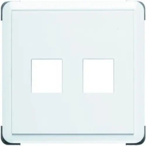 PEHA centraalplaat met draagplaat voor 2 keystone inzetten Standard levend wit (80.610/2.02 KEY)