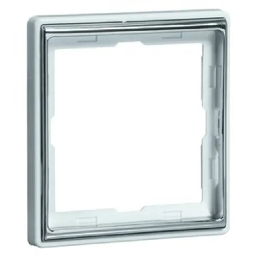 PEHA afdekraam 1-voudig Dialog exclusiv aluminium/chroom (95.571.70.60)