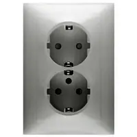 PEHA wandcontactdoos 2-voudig randaarde Badora aluminium (11.6512.70 SI)