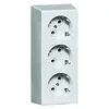 PEHA wandcontactdoos 3-voudig randaarde opbouw wit (D 6303)