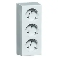 PEHA wandcontactdoos 3-voudig randaarde opbouw wit (D 6303)
