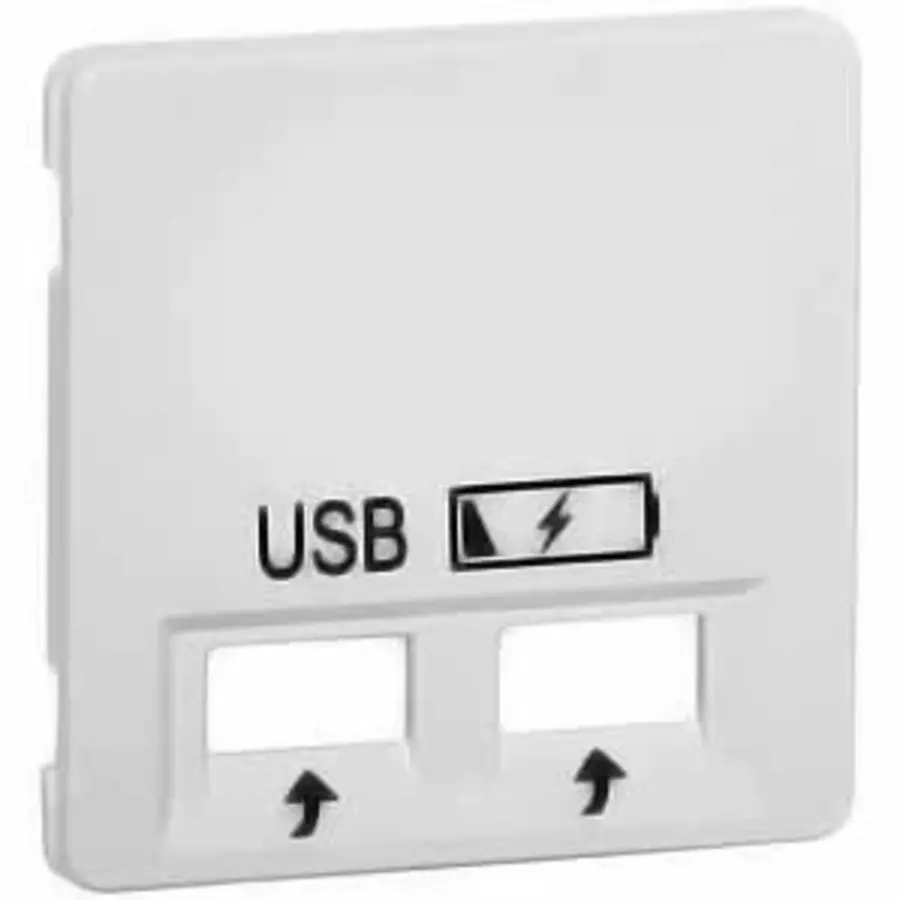 PEHA centraalplaat USB 2-voudig Aura levend wit (20.610.02 USB SPV)