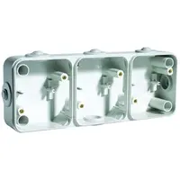 PEHA opbouwbak 3-voudig horizontaal voor spatwaterdicht IP54 grijs (603 WAB DO)