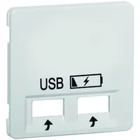 PEHA centraalplaat USB 2-voudig Badora aluminium (11.610.70 USB SPV)