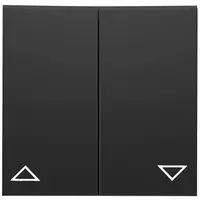 PEHA schakelwip 2-voudig jaloezie serie 500 Badora zwart mat (D 11.544.193)
