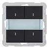 PEHA knx bus drukknop 4-voudig nova (KNX BUSTASTER 4 FACH)