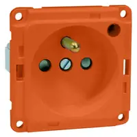 PEHA wandcontactdoos met penaarde Belgie kindveilig Compacta oranje (6571.33 ME LED/4 SI)